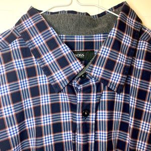 HUGO BOSS regular fit plaid shirt, size XL